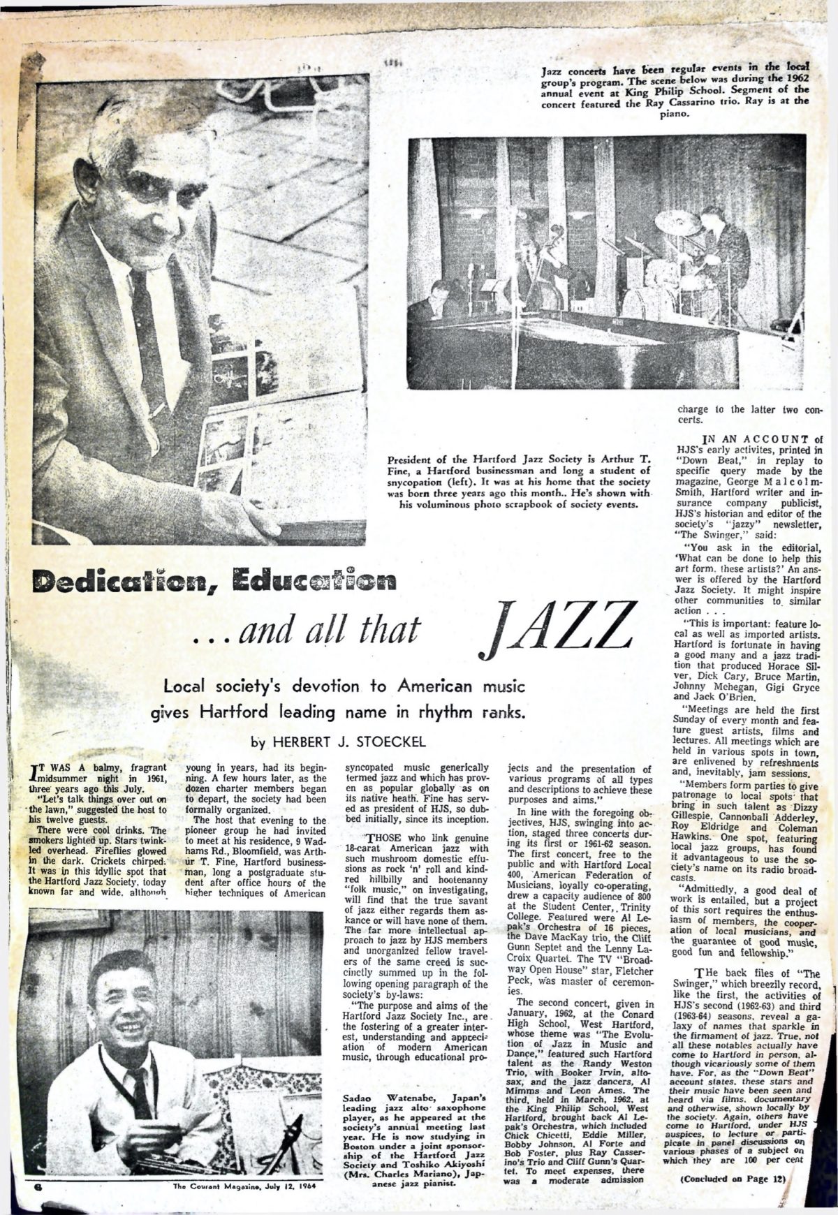 Historic 1964 Hartford Courant article recounts founding of HJS ...